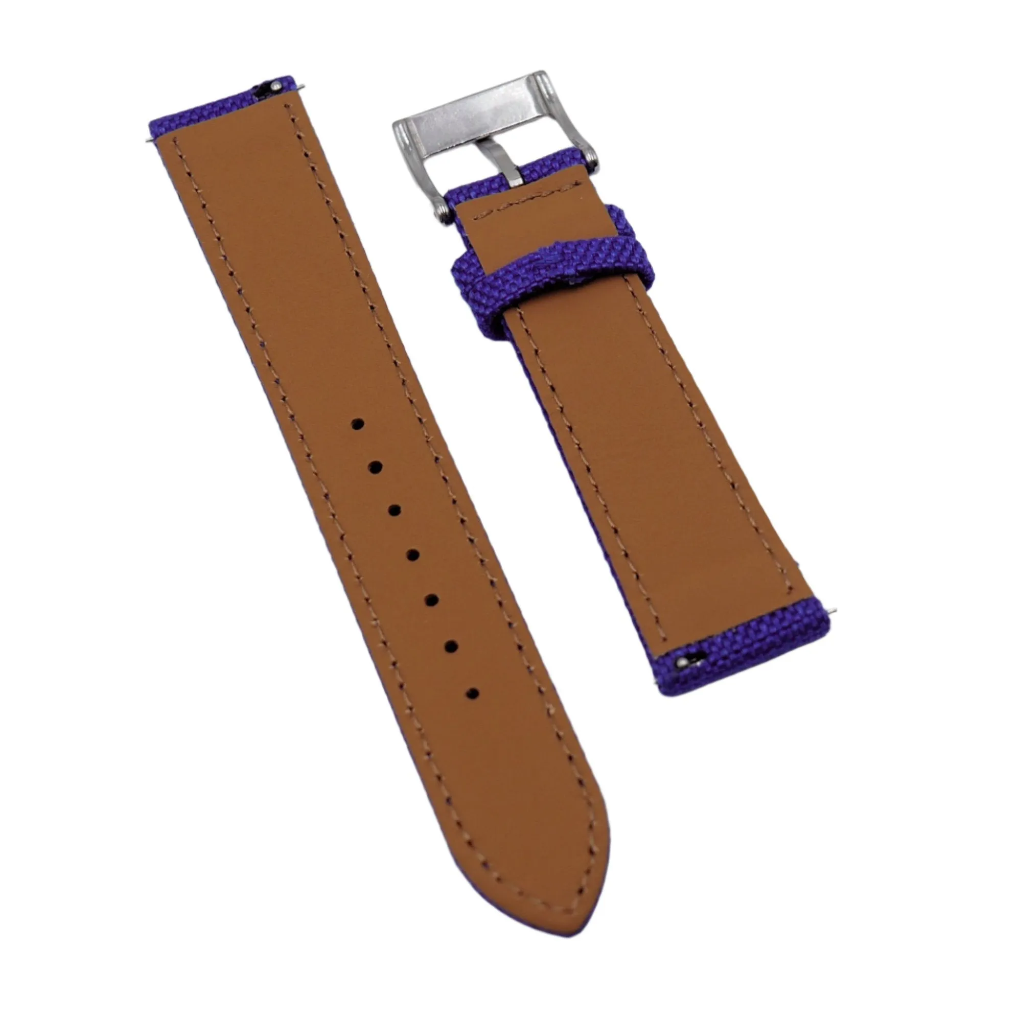 18mm, 20mm Blue Nylon Watch Strap, Quick Release Spring Bars