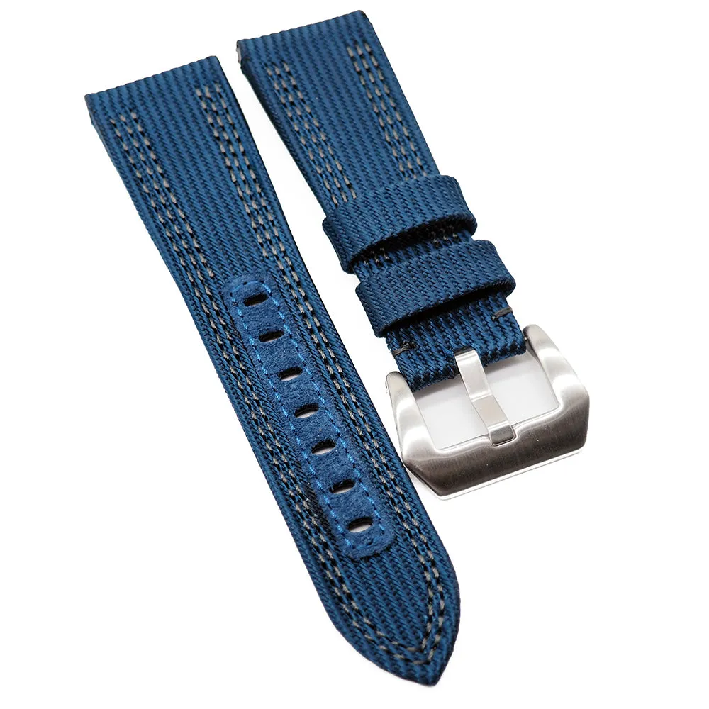 24mm, 26mm Sapphire Blue Nylon Watch Strap For Panerai