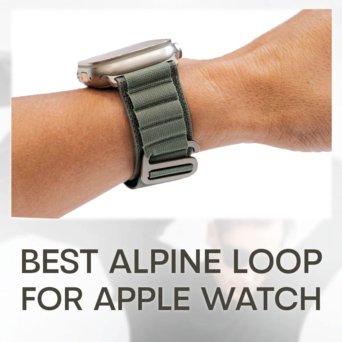 Alpine Loop Band Straps For Apple Watch Series 10 46mm-Green