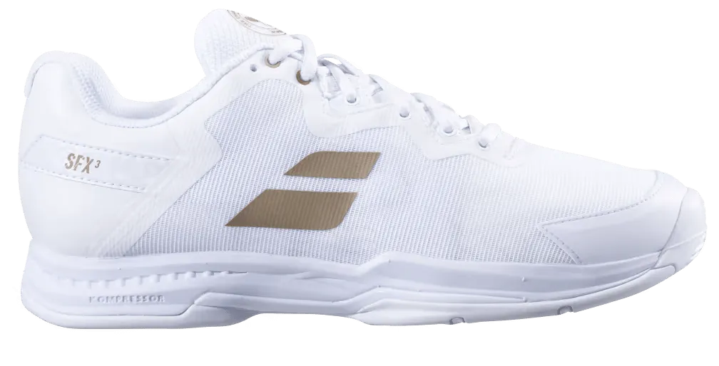 Babolat SFX3 All Court Women's Wimbledon White/Gold Hybrid Tennis Shoe