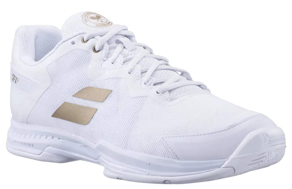 Babolat SFX3 All Court Women's Wimbledon White/Gold Hybrid Tennis Shoe