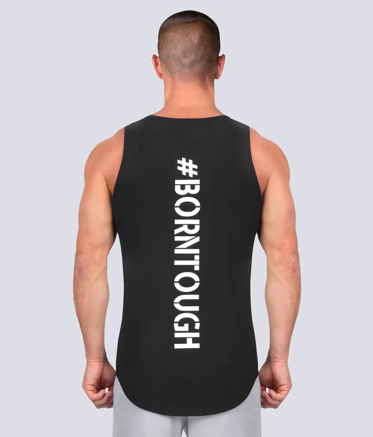 Born Tough Crucial Bounty TD Black Running Tank Top for Men