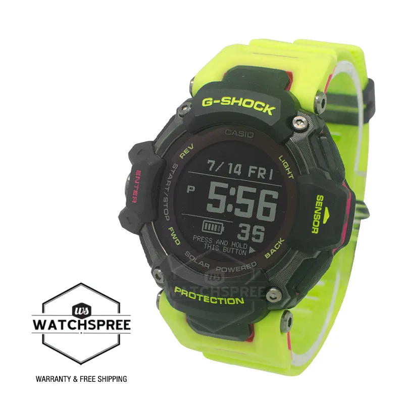 Casio G-Shock GBD-H2000 Lineup G-SQUAD Bluetooth® Tough Solar Multi-Sport Series Bio-Based Yellow Resin Band Watch GBDH2000-1A9 GBD-H2000-1A9