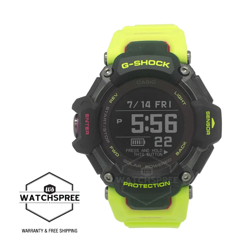 Casio G-Shock GBD-H2000 Lineup G-SQUAD Bluetooth® Tough Solar Multi-Sport Series Bio-Based Yellow Resin Band Watch GBDH2000-1A9 GBD-H2000-1A9