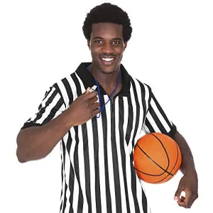 Crown Sporting Goods Men's Official Striped Referee/Umpire Jersey