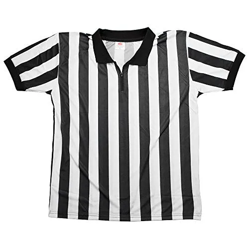 Crown Sporting Goods Men's Official Striped Referee/Umpire Jersey