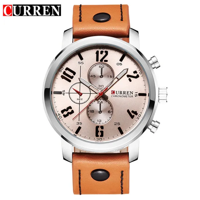 CURREN Luxury Casual Men Watches Analog Military Sports Watch Quartz Male Wristwatches Relogio Masculino Montre Homme 8192