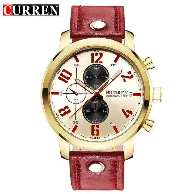 CURREN Luxury Casual Men Watches Analog Military Sports Watch Quartz Male Wristwatches Relogio Masculino Montre Homme 8192