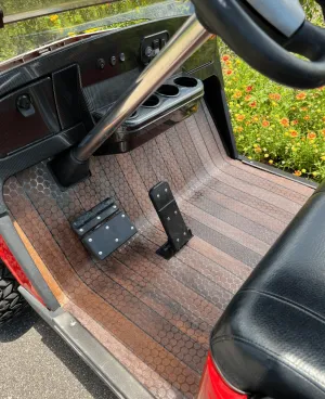 Custom Golf Cart Floor Mats- Wood | Dekomats™