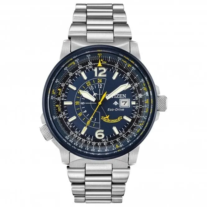 Eco-Drive Mens Blue Angels Nighthawk  Watch BJ7006-56L