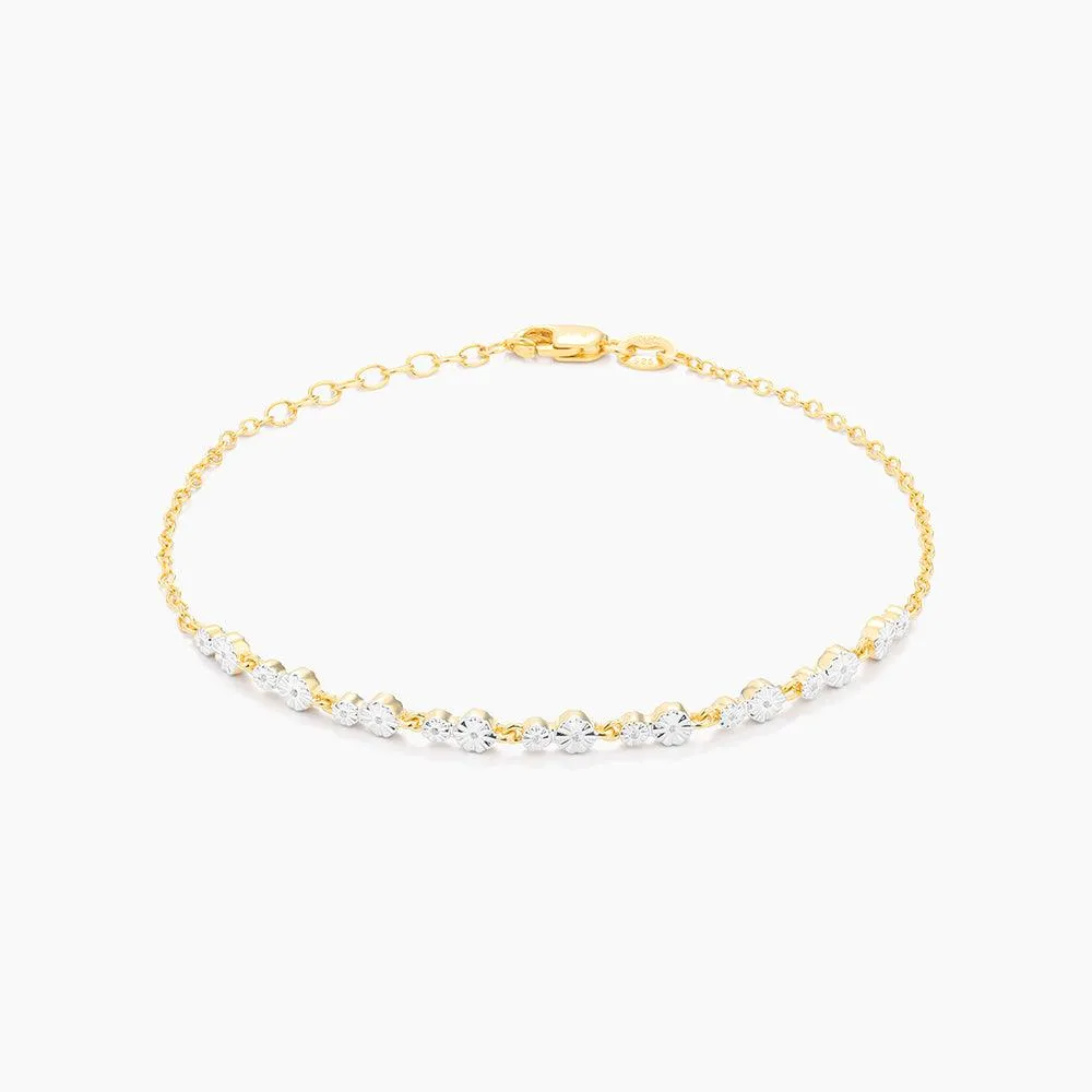 Ella Stein Dot To Dot Tennis Bracelet in Yellow Gold