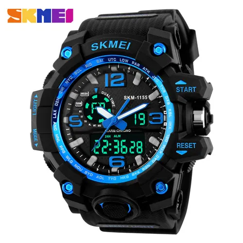 Fashion Sport Super Cool Men's Quartz Digital Watch Men Sports Watches SKMEI Luxury Brand LED Military Waterproof Wristwatches