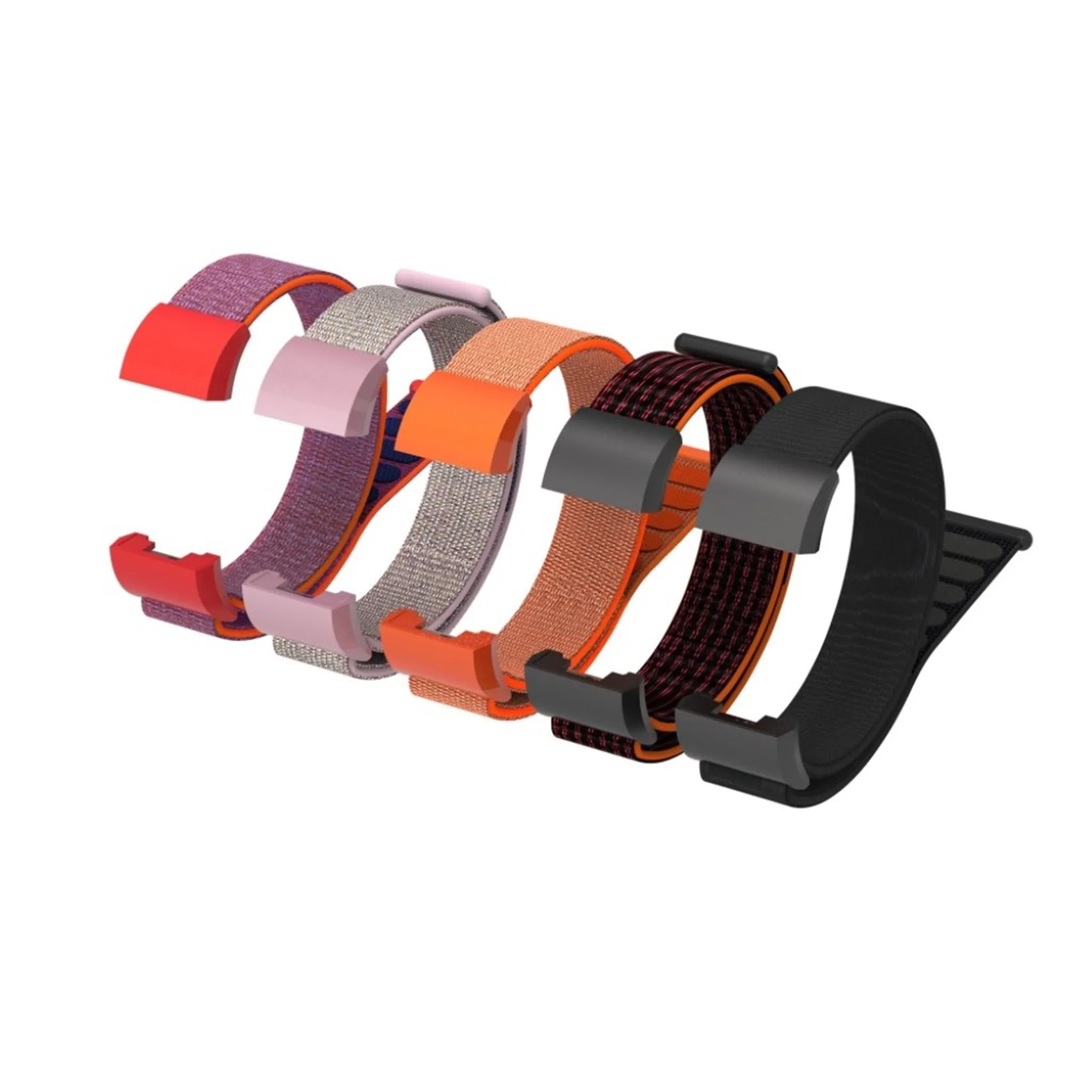 Fitbit Charge 2 velcro closure flexible nylon watch strap replacement - Orange