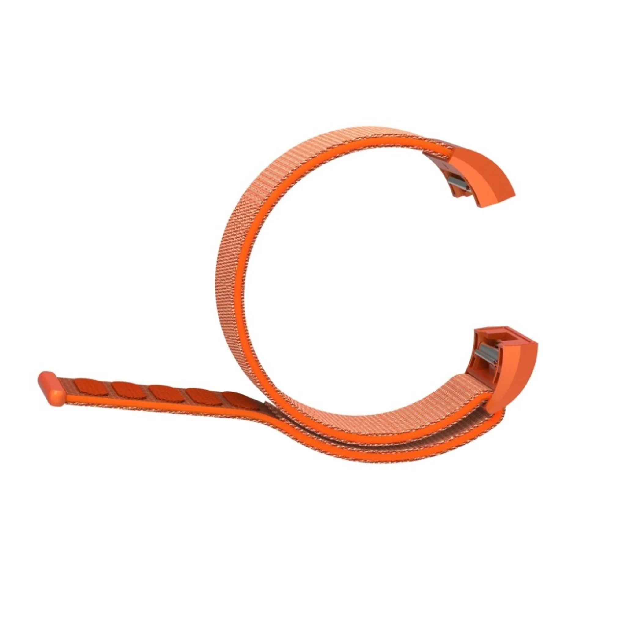 Fitbit Charge 2 velcro closure flexible nylon watch strap replacement - Orange