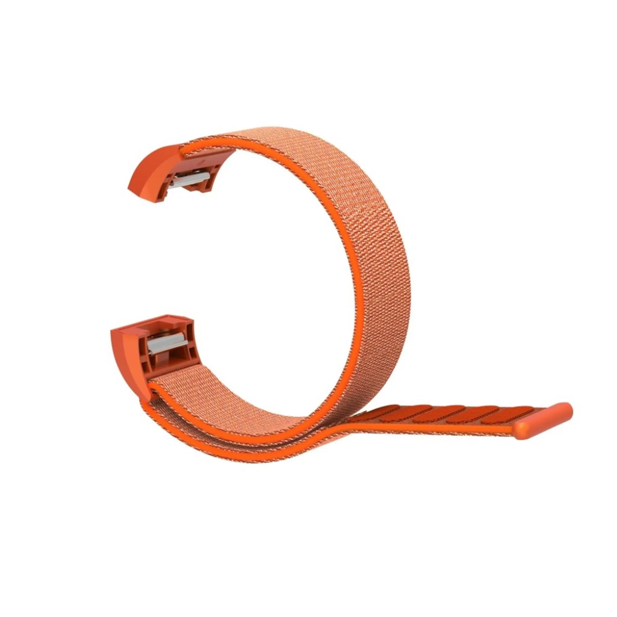 Fitbit Charge 2 velcro closure flexible nylon watch strap replacement - Orange