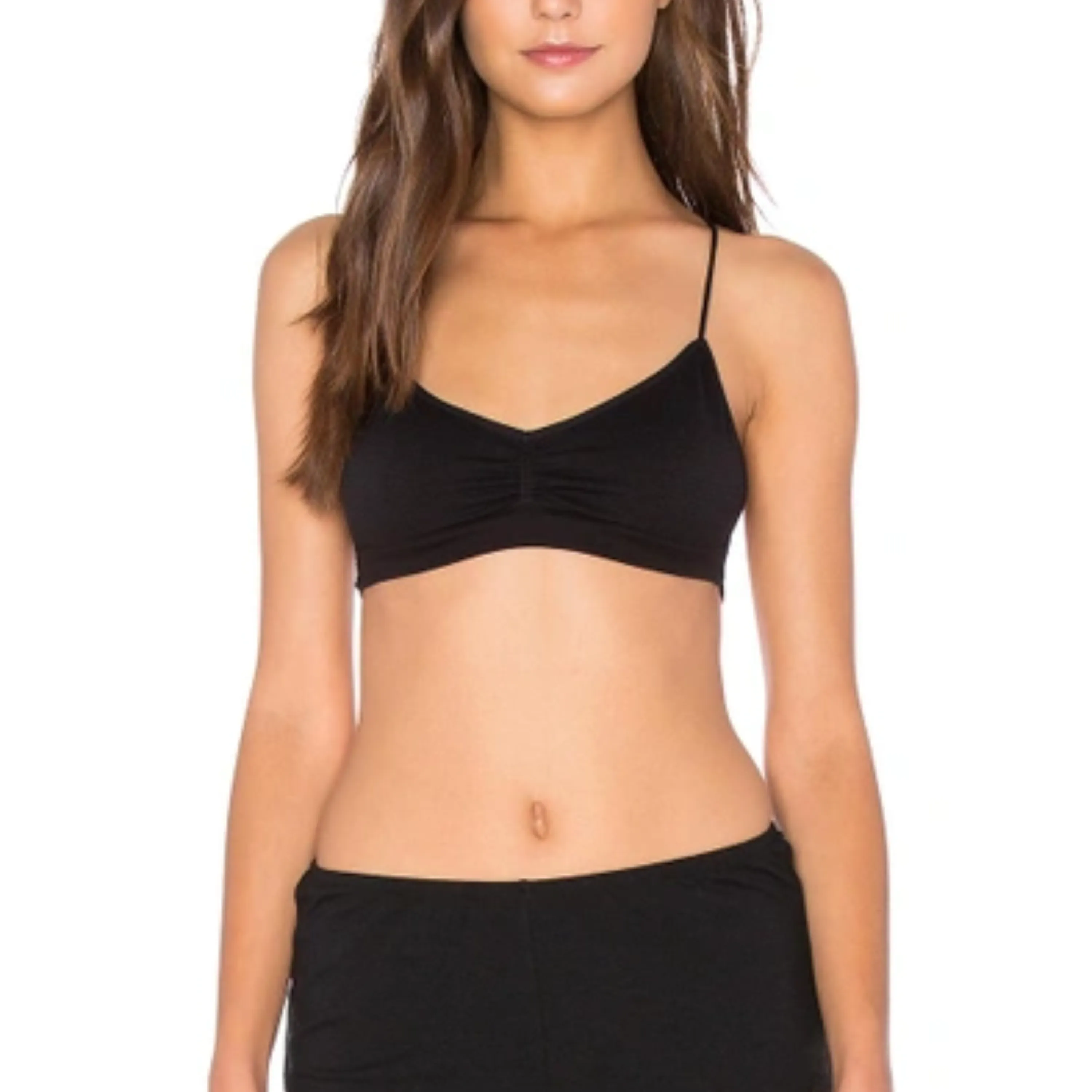 Free People Strappy Back Bralette Black