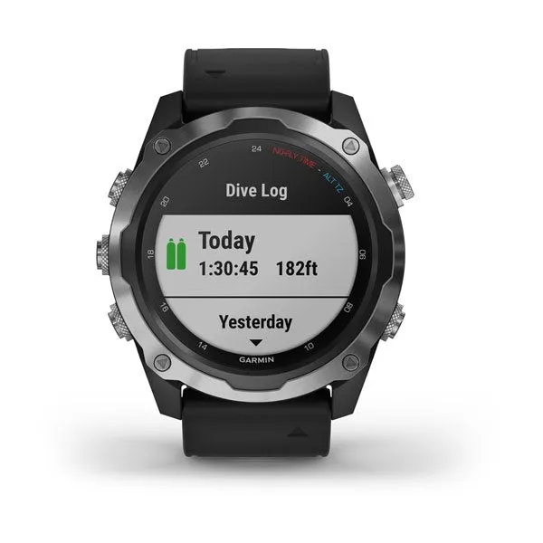 Garmin Descent MK2 Stainless Steel with Black Band