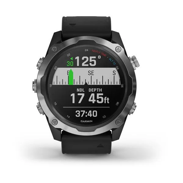 Garmin Descent MK2 Stainless Steel with Black Band