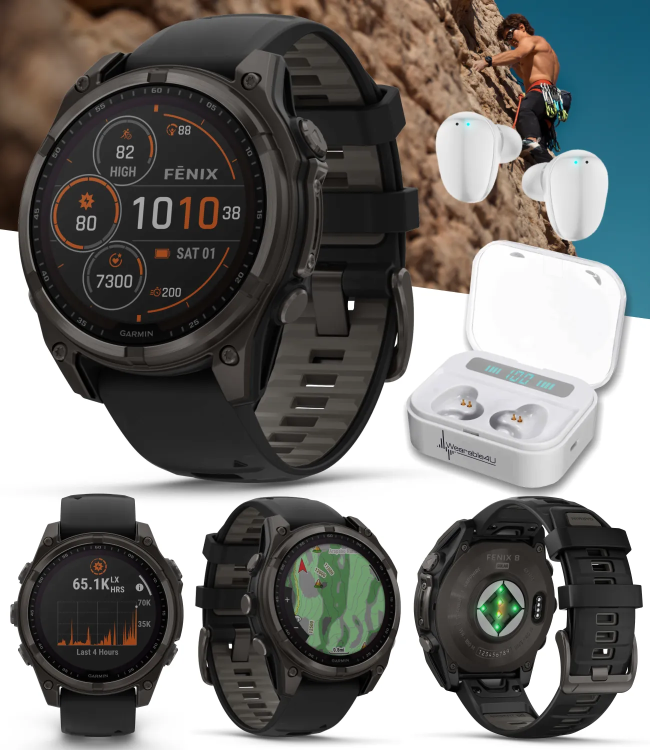 Garmin fenix 8 Multisport GPS Smartwatch, Wearable4U