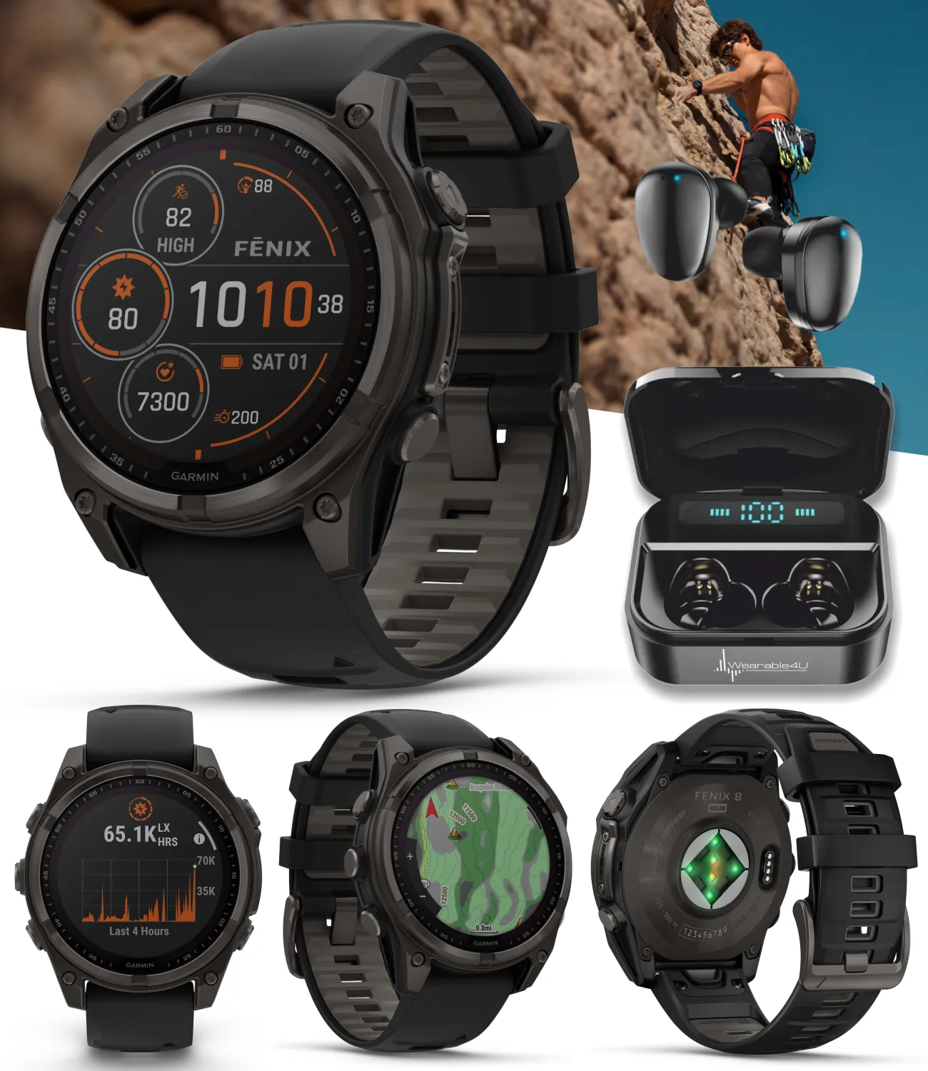 Garmin fenix 8 Multisport GPS Smartwatch, Wearable4U