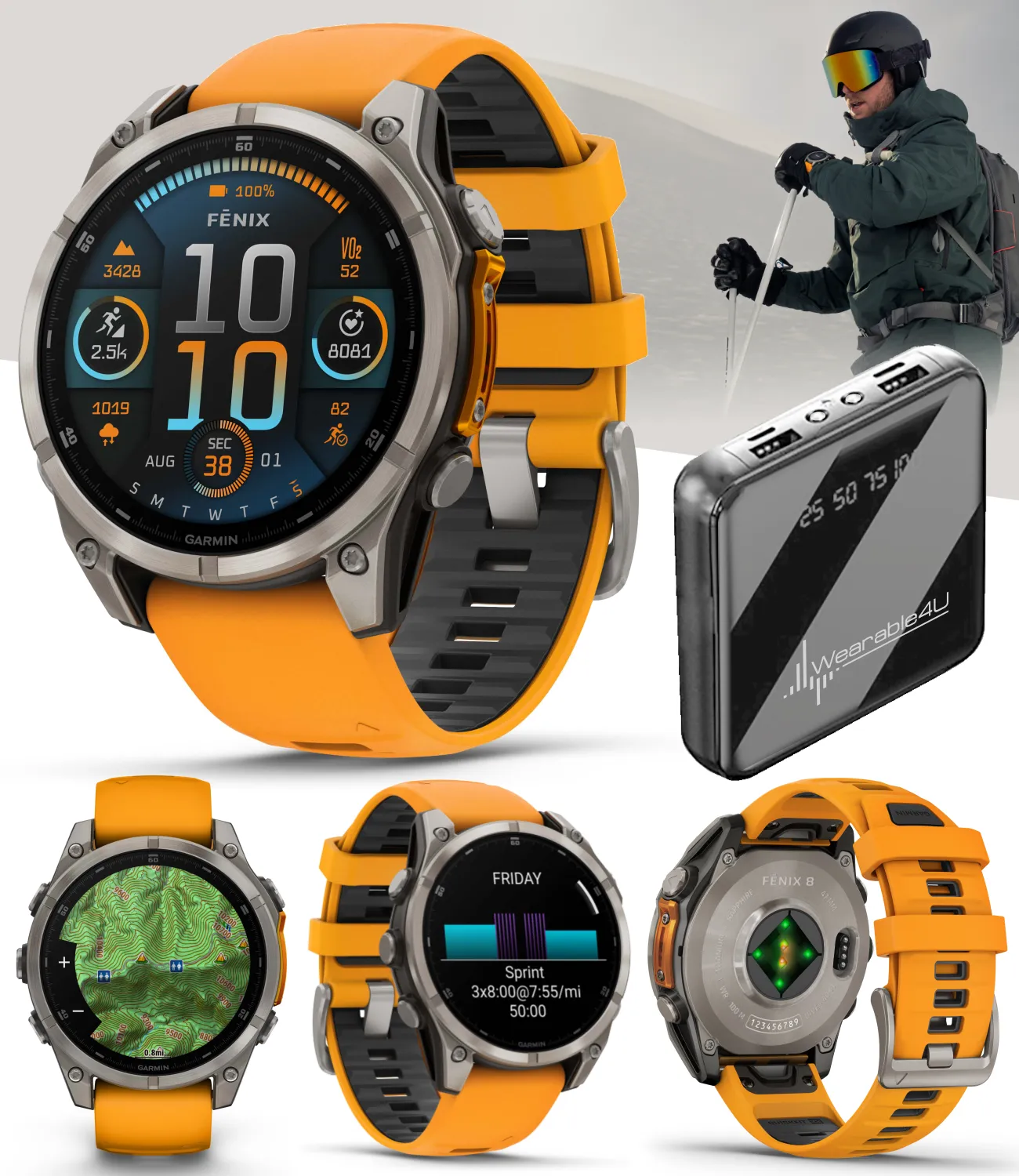 Garmin fenix 8 Multisport GPS Smartwatch, Wearable4U