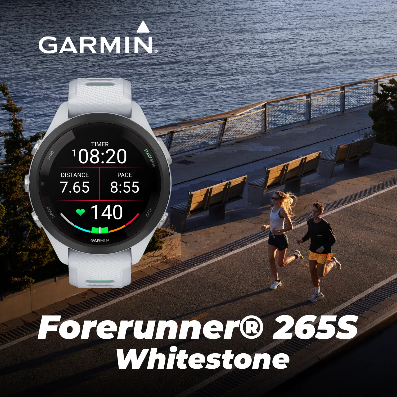 Garmin Forerunner 265 Series Running Smartwatch, 46mm or 42mm AMOLED Touchscreen Display