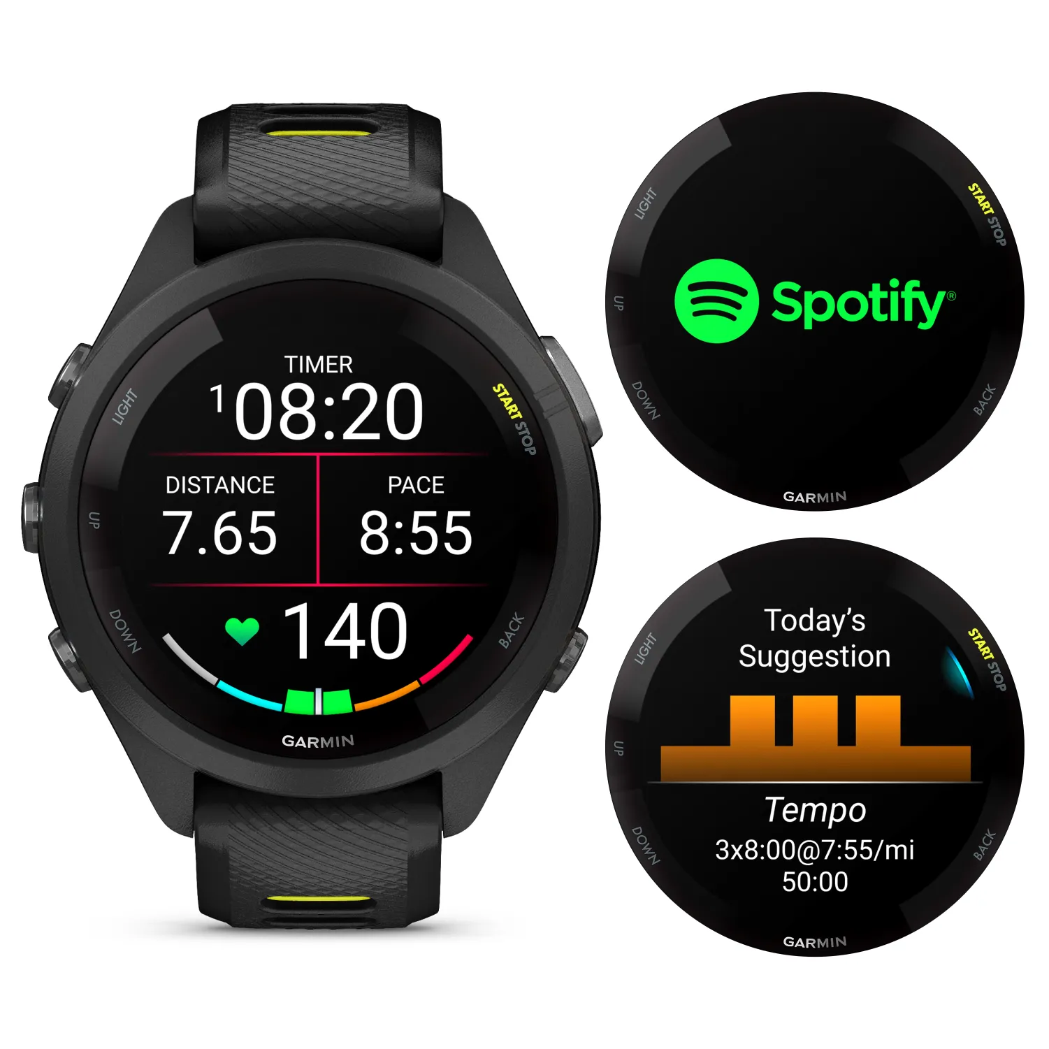 Garmin Forerunner 265 Series Running Smartwatch, 46mm or 42mm AMOLED Touchscreen Display