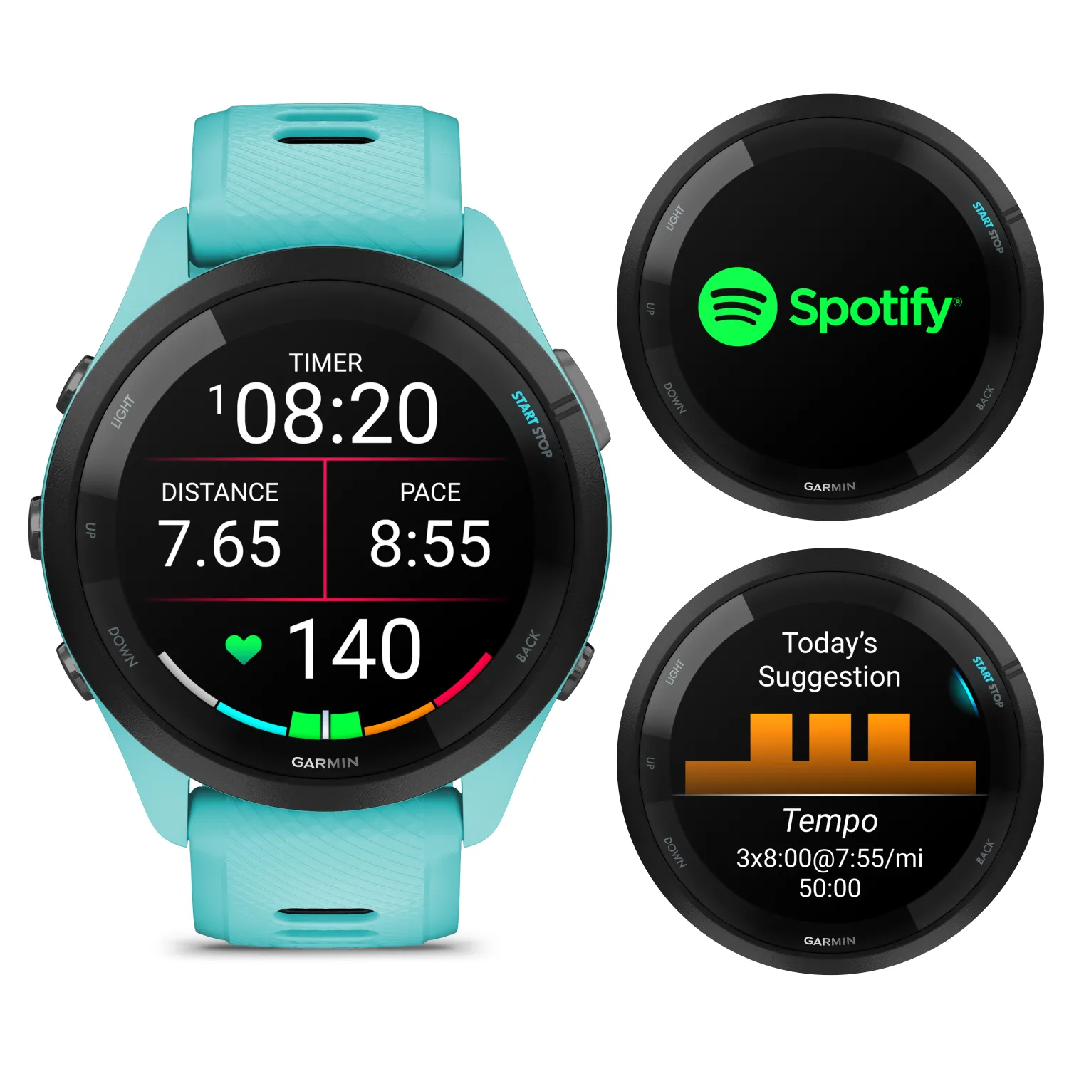 Garmin Forerunner 265 Series Running Smartwatch, 46mm or 42mm AMOLED Touchscreen Display