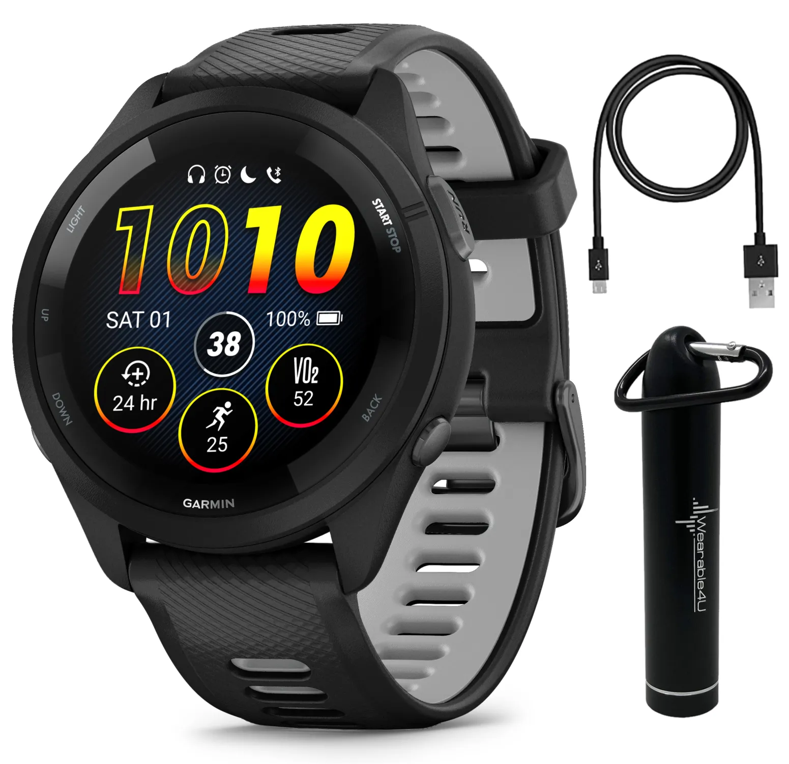 Garmin Forerunner 265 Series Running Smartwatch, 46mm or 42mm AMOLED Touchscreen Display