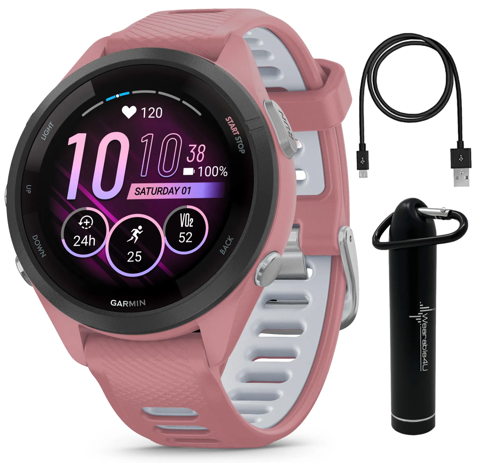 Garmin Forerunner 265 Series Running Smartwatch, 46mm or 42mm AMOLED Touchscreen Display