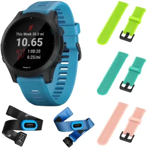 Garmin Forerunner 945 Bundle, Premium GPS Running/Triathlon Smartwatch (010-02063-10, Lime/Teal/Pink)