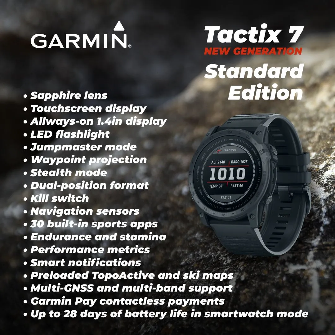 Garmin Tactix 7 Tactical Multisport GPS Smartwatch