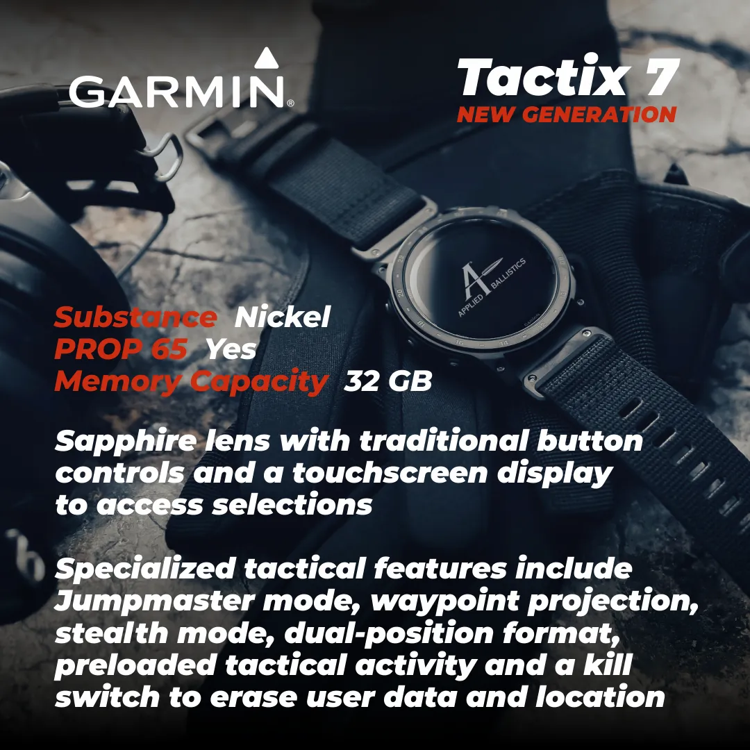 Garmin Tactix 7 Tactical Multisport GPS Smartwatch