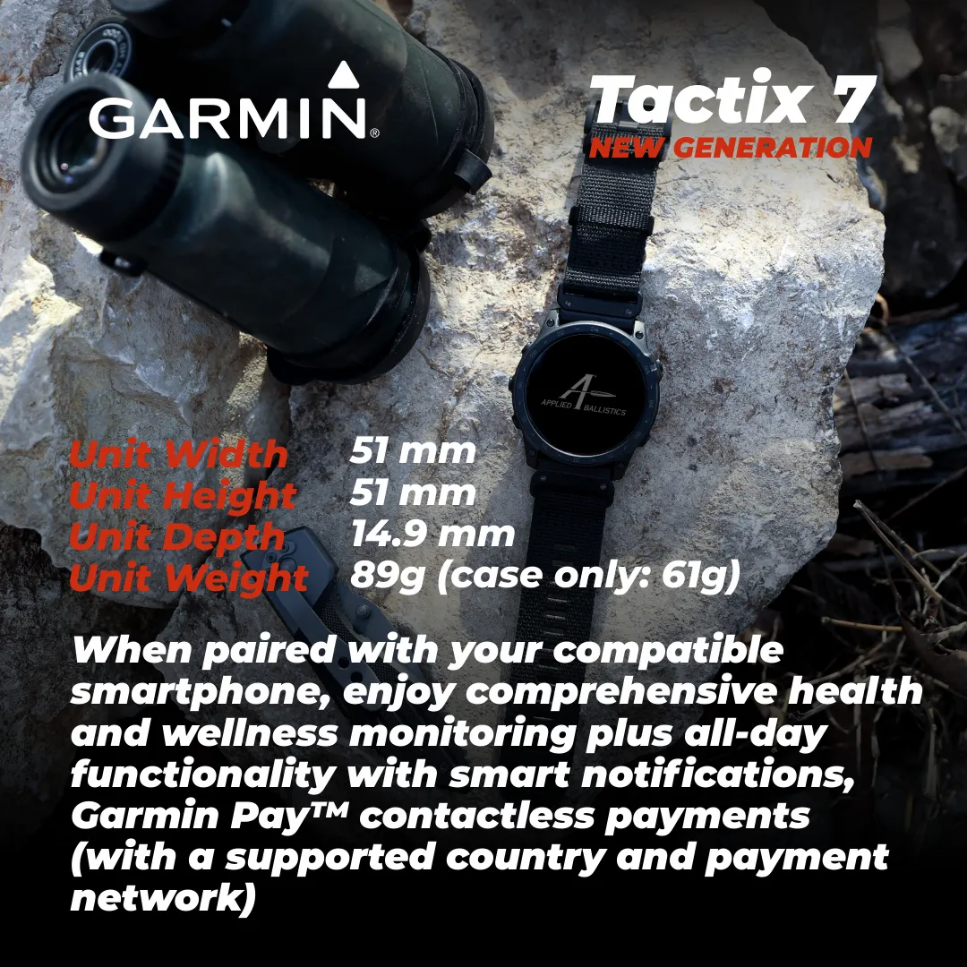 Garmin Tactix 7 Tactical Multisport GPS Smartwatch