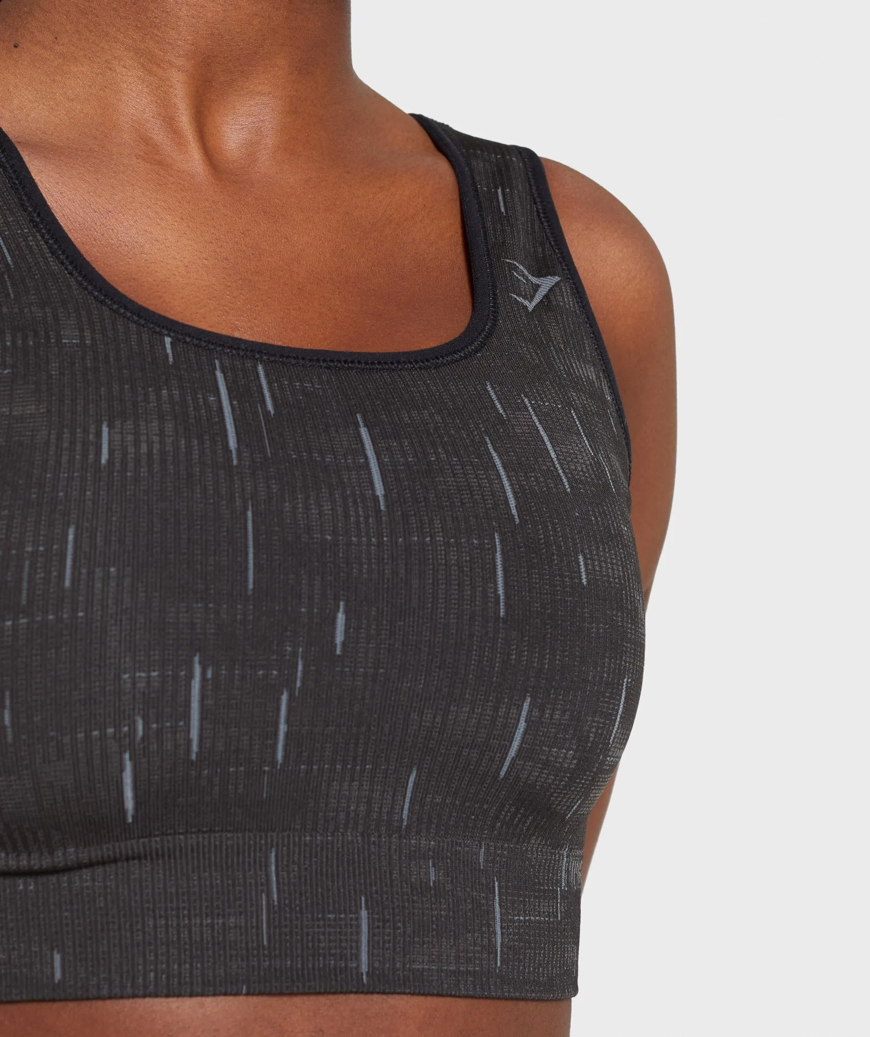 Gymshark Illumination Seamless Sports Bra - Black/Grey