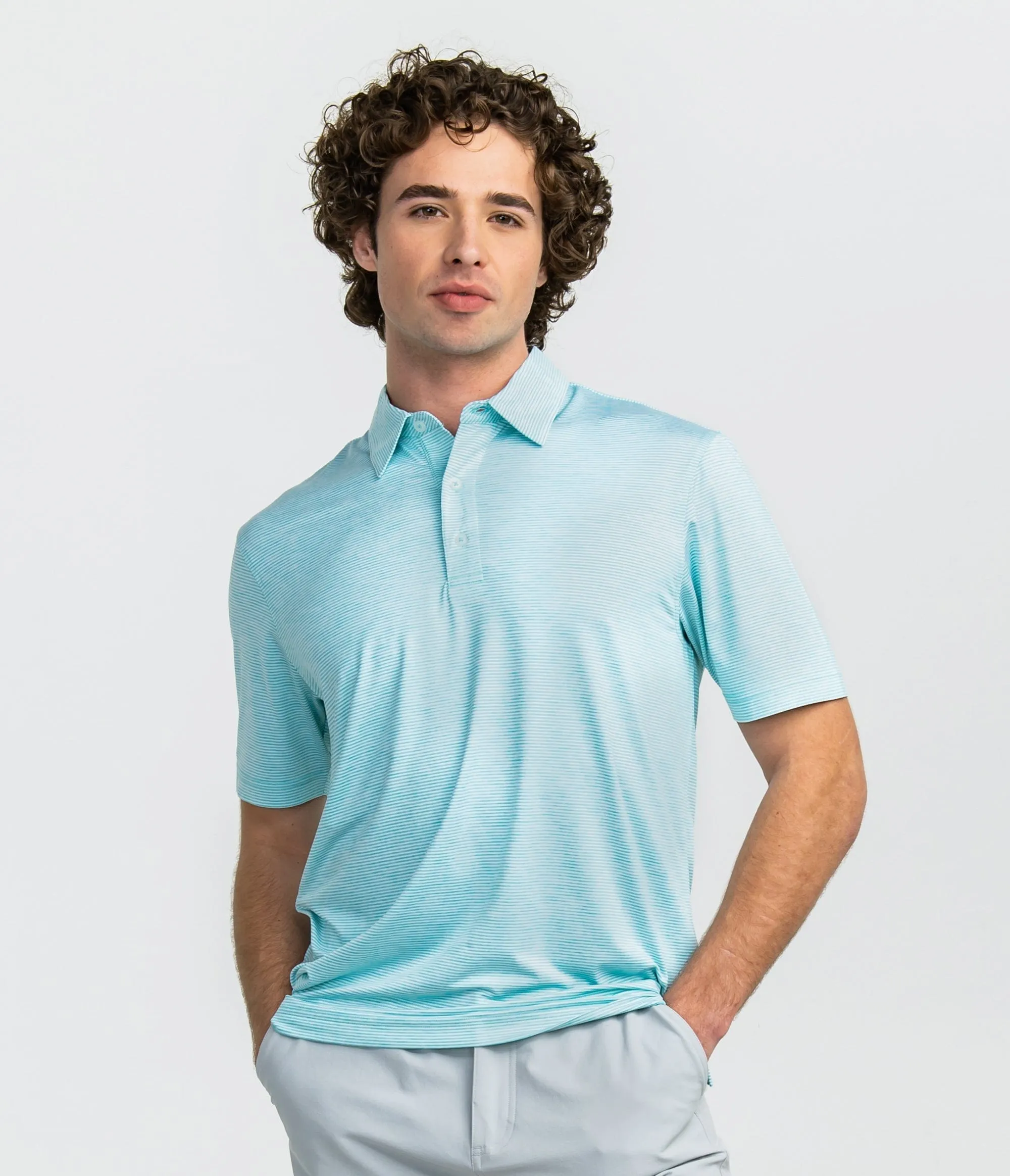 Heather Madison Stripe Polo - Bermuda