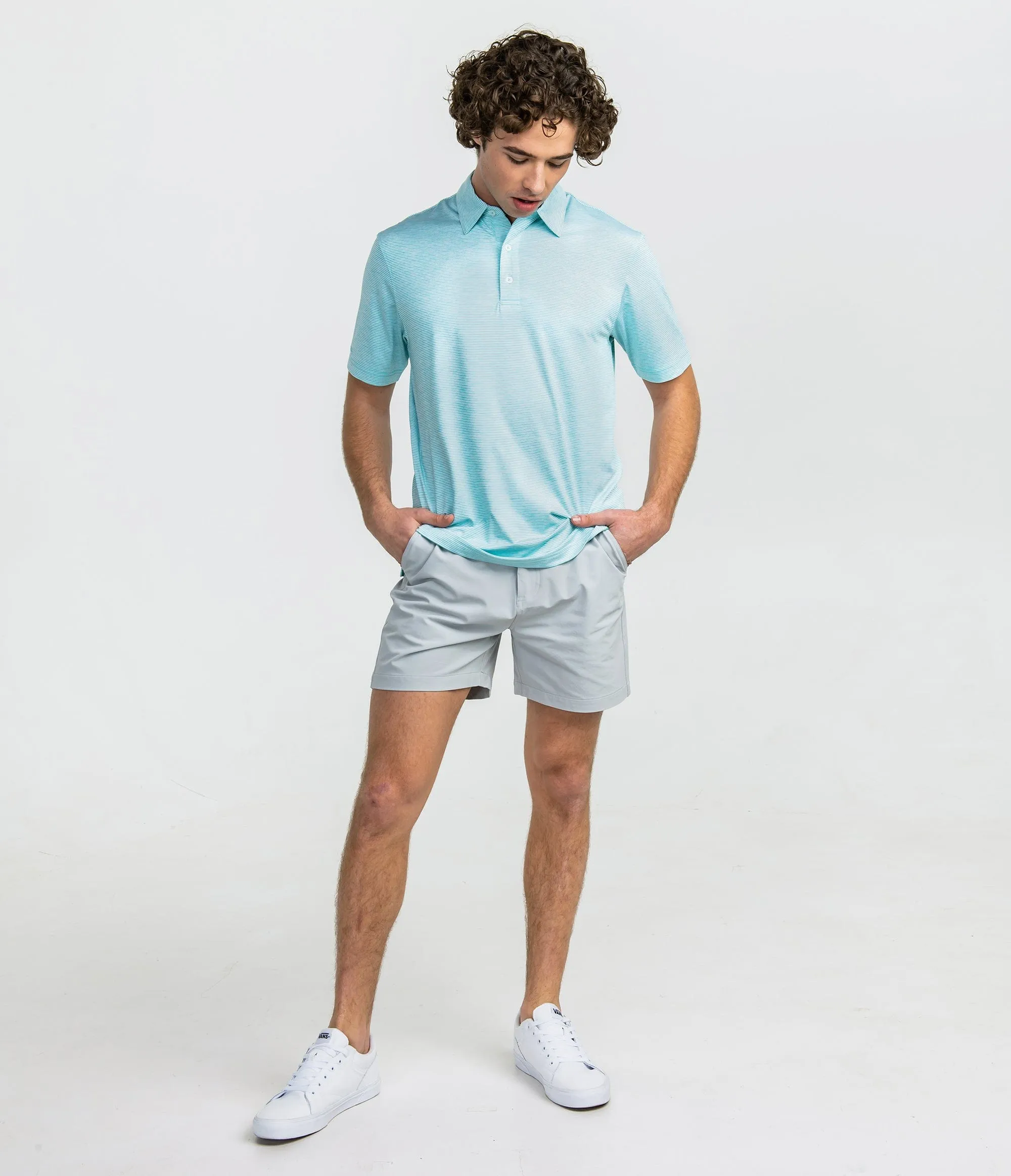 Heather Madison Stripe Polo - Bermuda