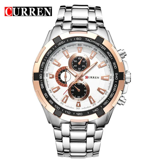 HOT2016 CURREN Watches Men quartz TopBrand  Analog  Military male Watches Men Sports army Watch Waterproof Relogio Masculino8023