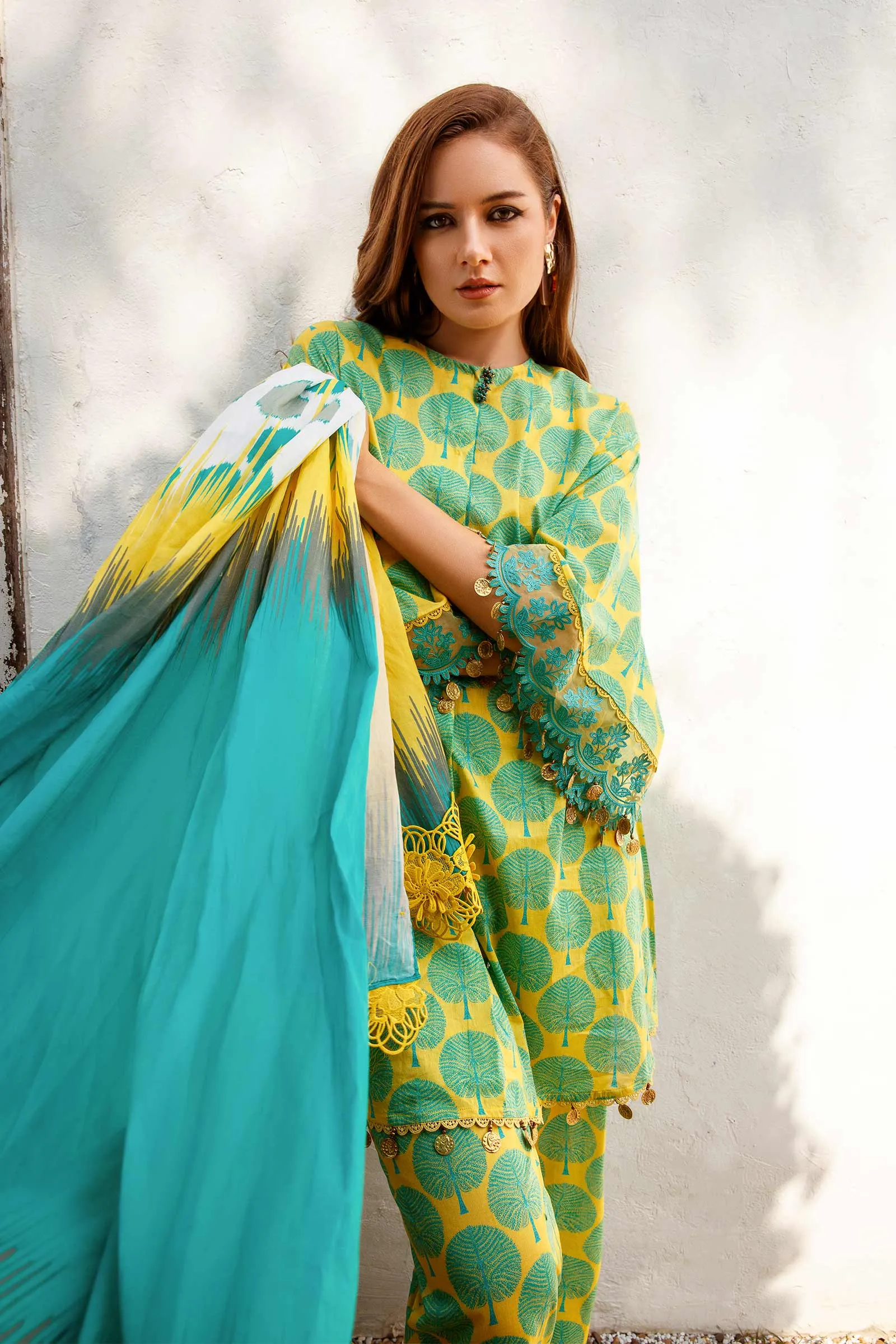 MARIA.B MBasics Lawn Collection – Yellow MB-US23-108-B