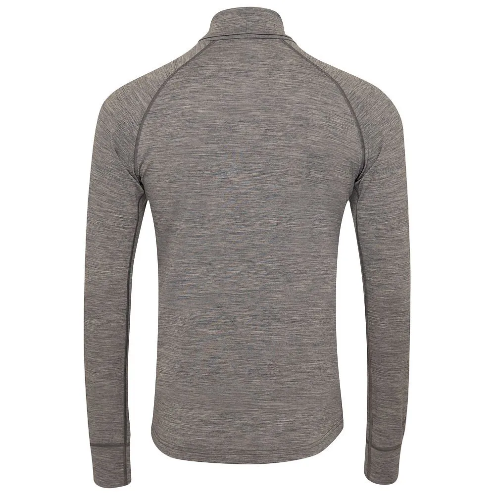 Mens 160 Merino Active Roll Neck (Charcoal Melange)