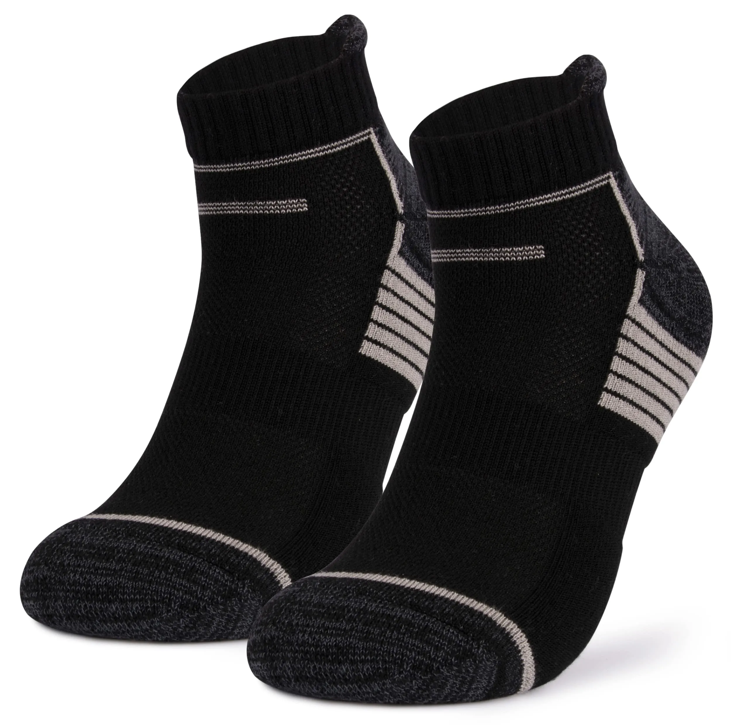 Mush Bamboo Performance Socks for Men || Sports & Casual Wear Ultra Soft, Anti Odor, Breathable Ankle Length Pack of 3 UK Size 6-10 (Black, 3)