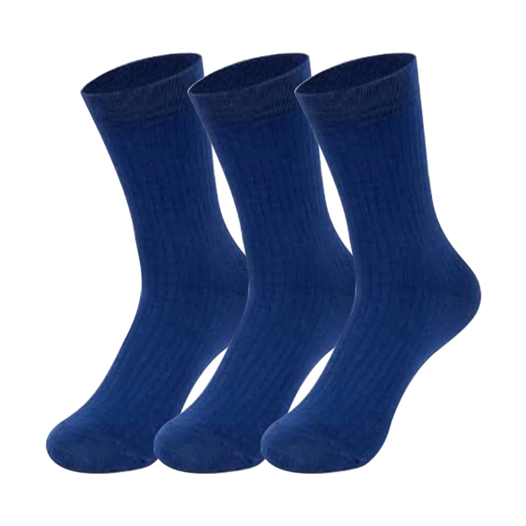 Mush Ultra-Soft, Odorless, Breathable Bamboo Calf Length Formal Socks (Navy Blue, 3)