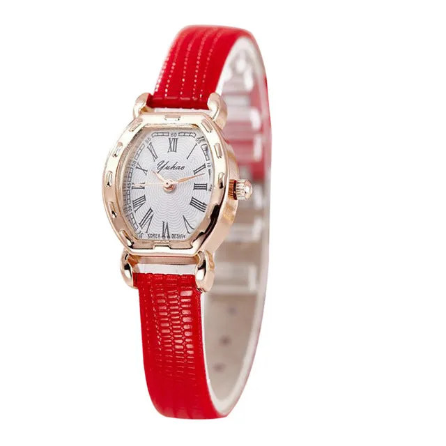 New Brand Luxury Gold Watch Women Watches Ladies Dress Watch PU Leather Quartz Wristwatch reloj mujer saat