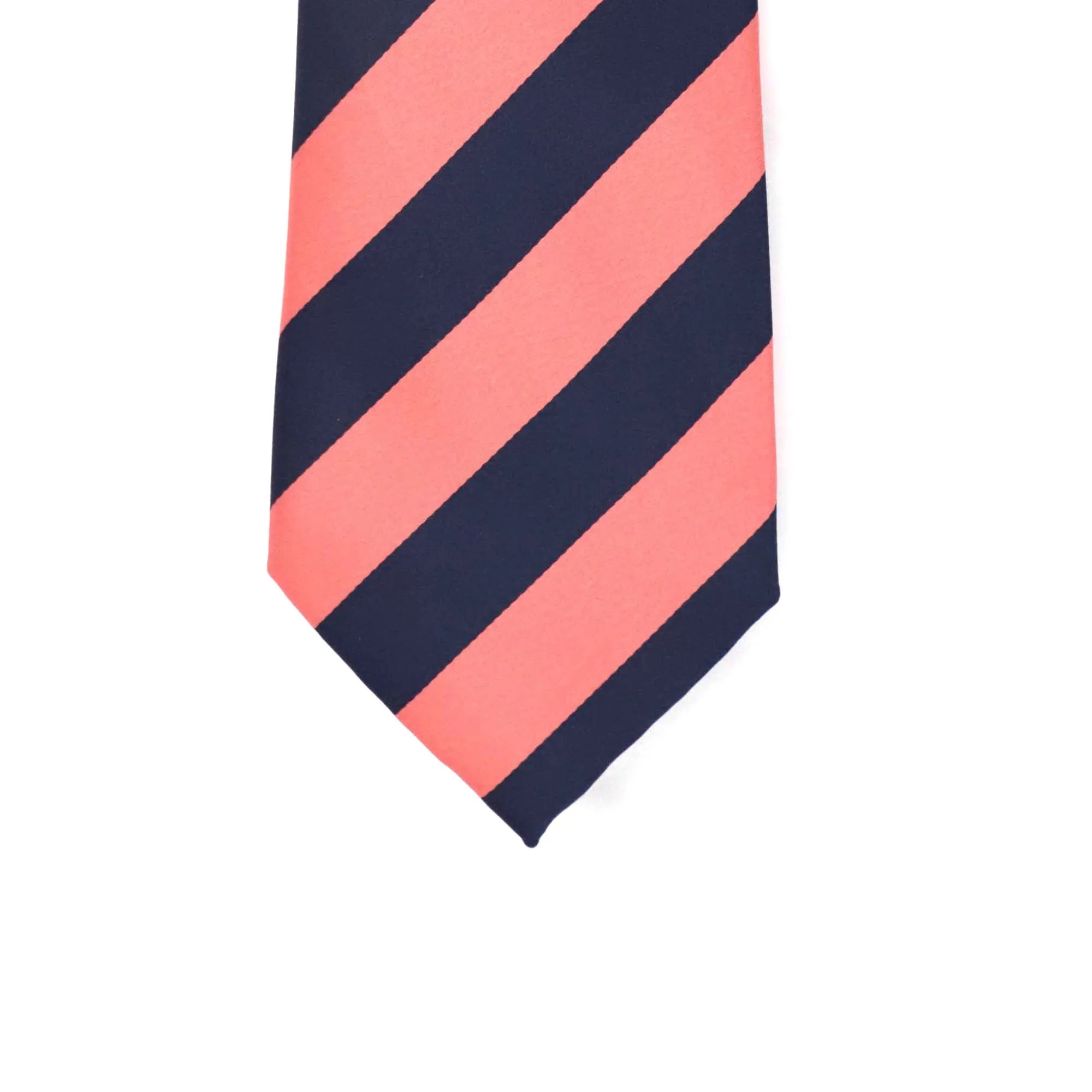 OroTie 8cm Stripes Tie in Orange and Navy