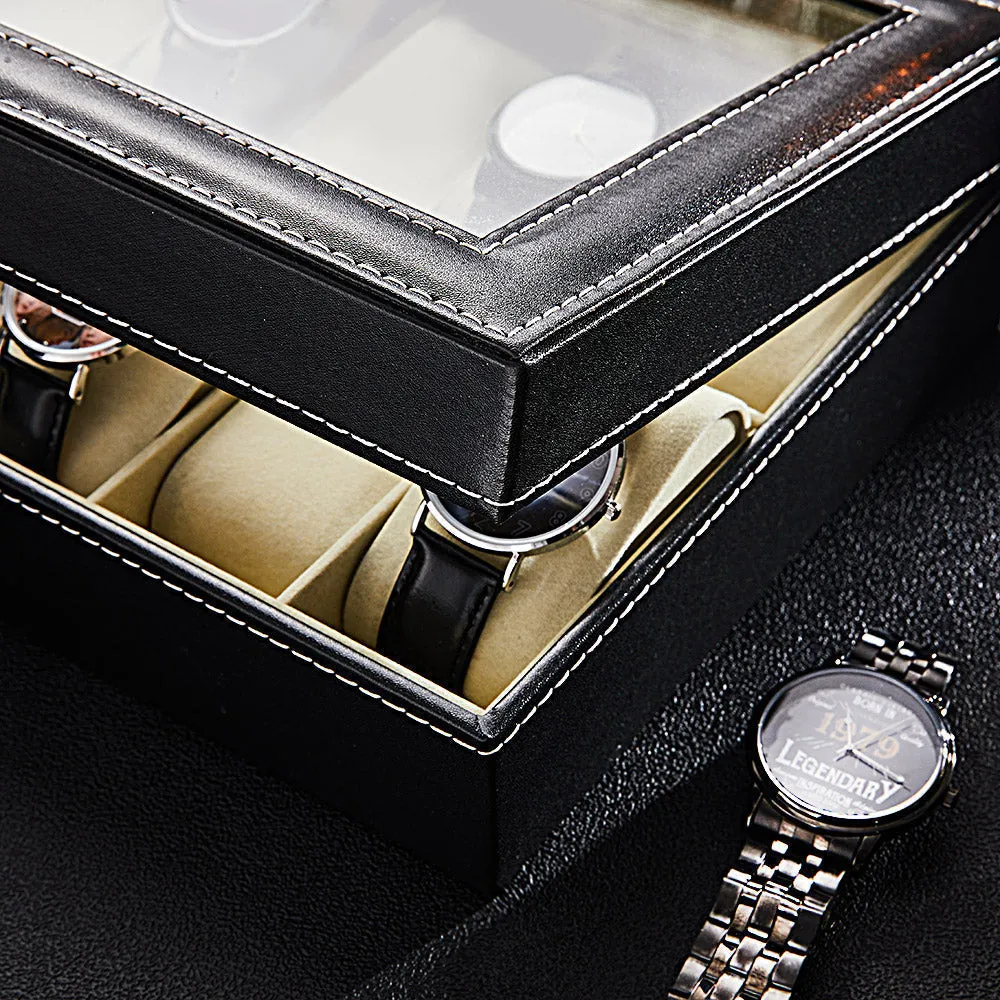 Personalised Watch Boxes - Holds 12 Watches, Watch Case, Watch Organizer, Watch Storage, Engraved, Monogram, Custom Designs