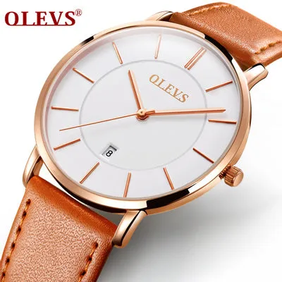 relogio masculino Watch Men Luxury Brand Famous Watch Leather Sport Wristwatch Waterproof Calendar Quartz Clock erkek kol saati