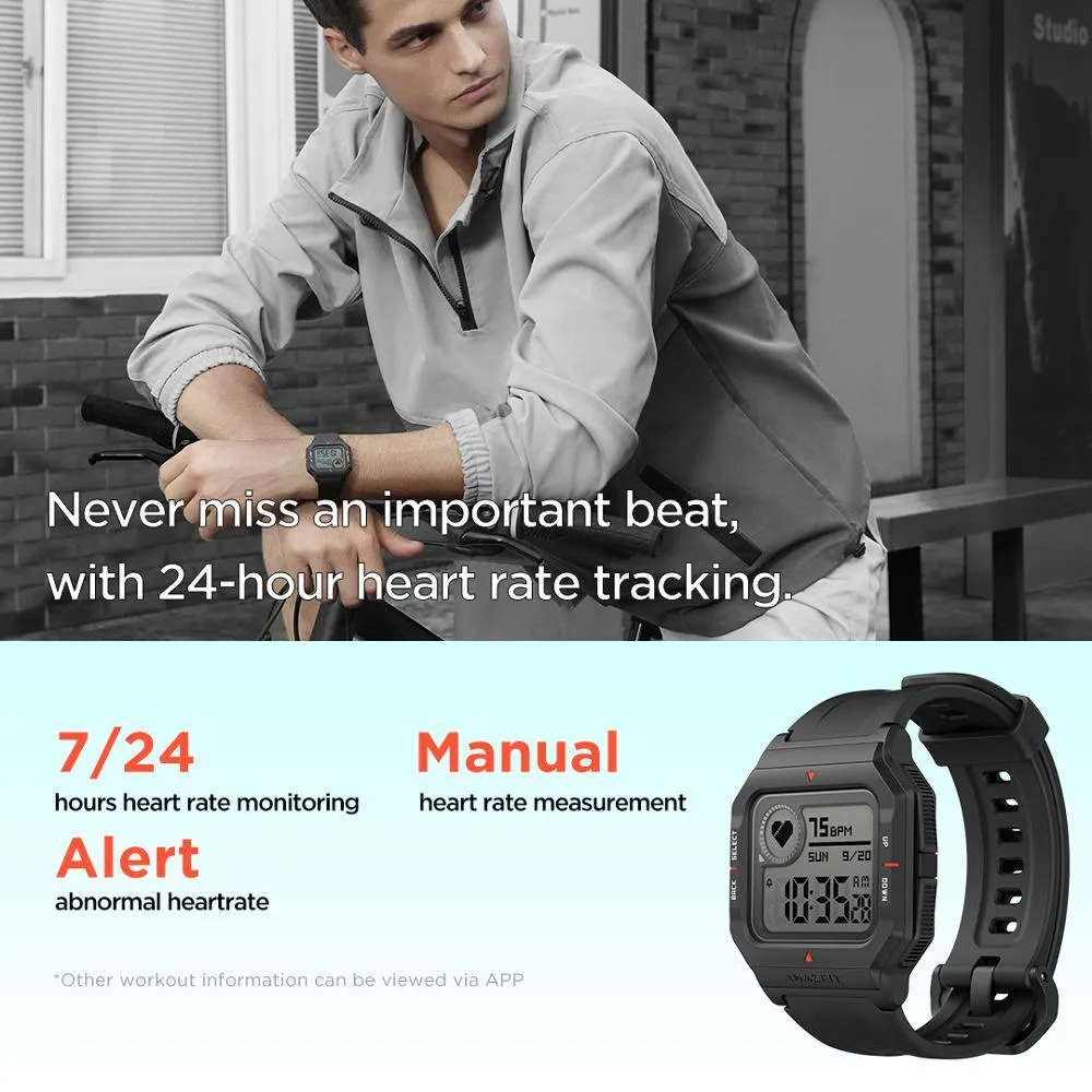 Retro Heart Rate Monitor 4 Weeks Battery Life Smart Watches