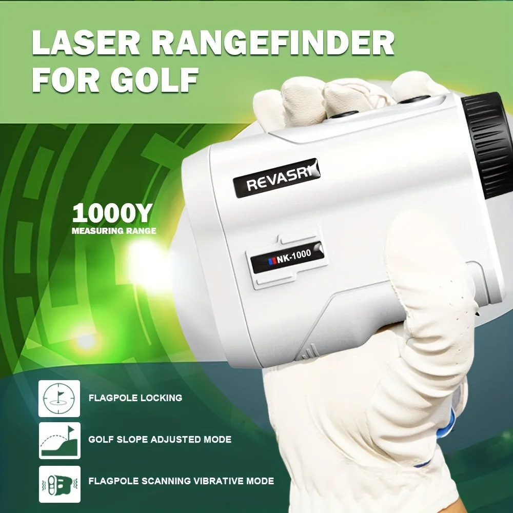 REVASRI Golf Rangefinder Pin Lock Slope Switch Rechargeable Battery 1000YDS