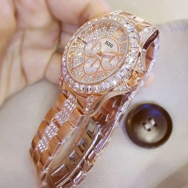 Rhinestone diamond watch for women