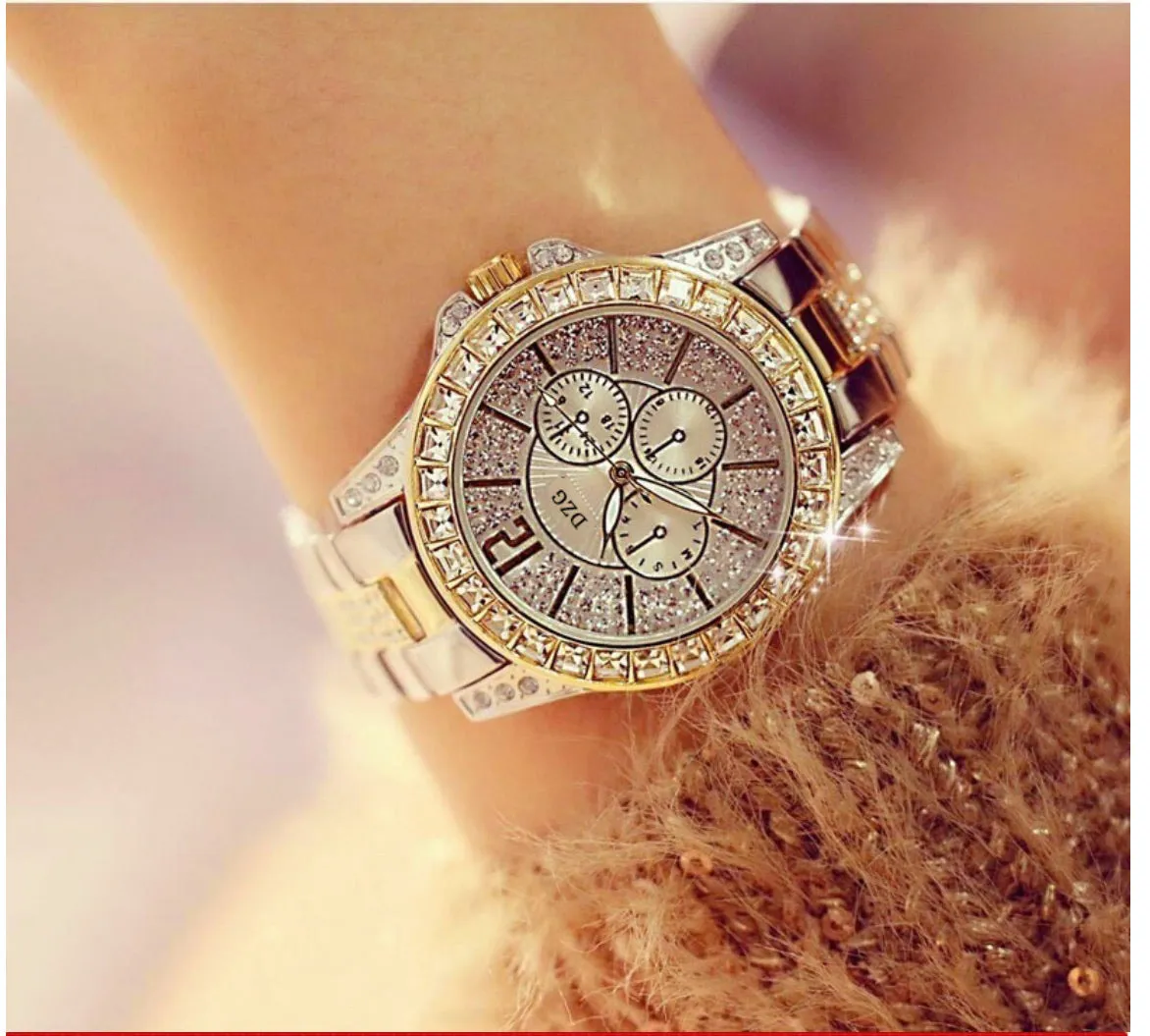 Rhinestone diamond watch for women